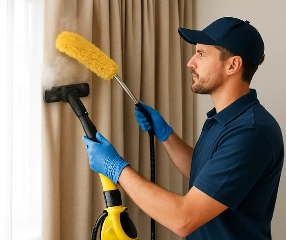 Trusted blind cleaning technician Matty Curtain Cleaning seven-hills QLD